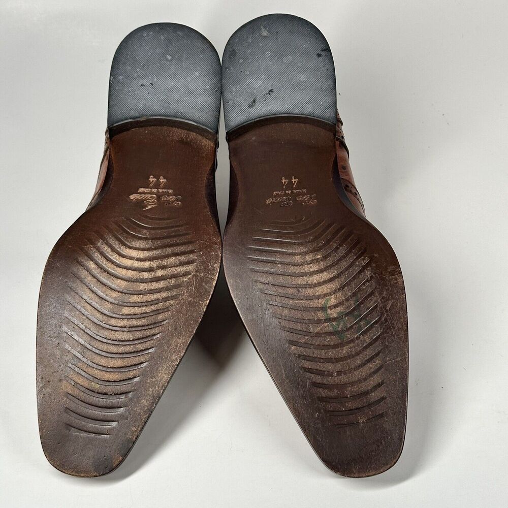 Cerruti Brown Mens Italian Leather Oxford Dress Shoes/ Made in Italy/ 44 - 11 - Picture 12 of 16